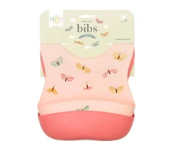 A Little Lovely Company 2 Baberos Silicona Butterflies^ Baberos