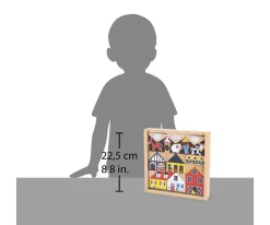 Niños Janod 34 Bloques de Madera Campiña Cross Roads