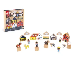Niños Janod 34 Bloques de Madera Campiña Cross Roads