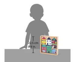 Niños Janod 36 Bloques de Madera Ciudad Cross Roads