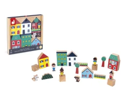 Niños Janod 36 Bloques de Madera Ciudad Cross Roads