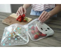 Melii 4 Bolsas Reutilizables Bulldog + Shark