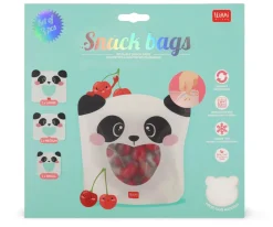Legami 3 Bolsas Reutilizables para Snacks Panda^ Bolsas Merienda