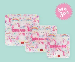 Legami 3 Bolsas reutilizables para Aperitivos Unicornio^ Bolsas Merienda