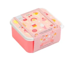 A Little Lovely Company 4 Cajas de Almuerzo Ice Cream^ Fiambreras Infantiles