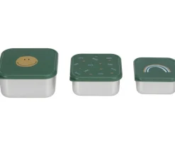 Lassig 3 Cajitas Almuerzo Acero Happy Smile