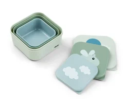 Done by Deer 3 Cajitas Almuerzo Happy Clouds Green^ Cajas De Almuerzo