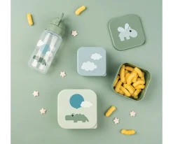 Done by Deer 3 Cajitas Almuerzo Happy Clouds Green^ Cajas De Almuerzo