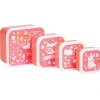 A Little Lovely Company 4 Cajitas Almuerzo y Snacks Fun^ Fiambreras Infantiles