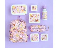 A Little Lovely Company 4 Cajitas Almuerzo y Snacks Flowers Garden^ Fiambreras Infantiles