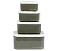 A Little Lovely Company 4 Cajitas Almuerzo y Snacks Savanna