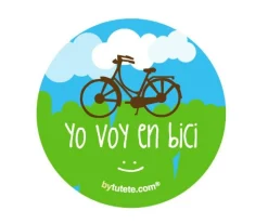 Tutete 1 Chapa Voy en bici^ Chapas Personalizadas