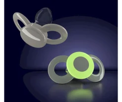 Dentistar 2 Chupetes Anatómicos Day & Night Green Beige Círculo^ Chupetes Con Diseños