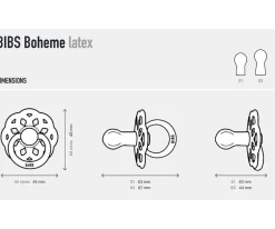 BIBS 2 Chupetes Boheme Butter/Dusty Pink^ Chupetes Con Diseños