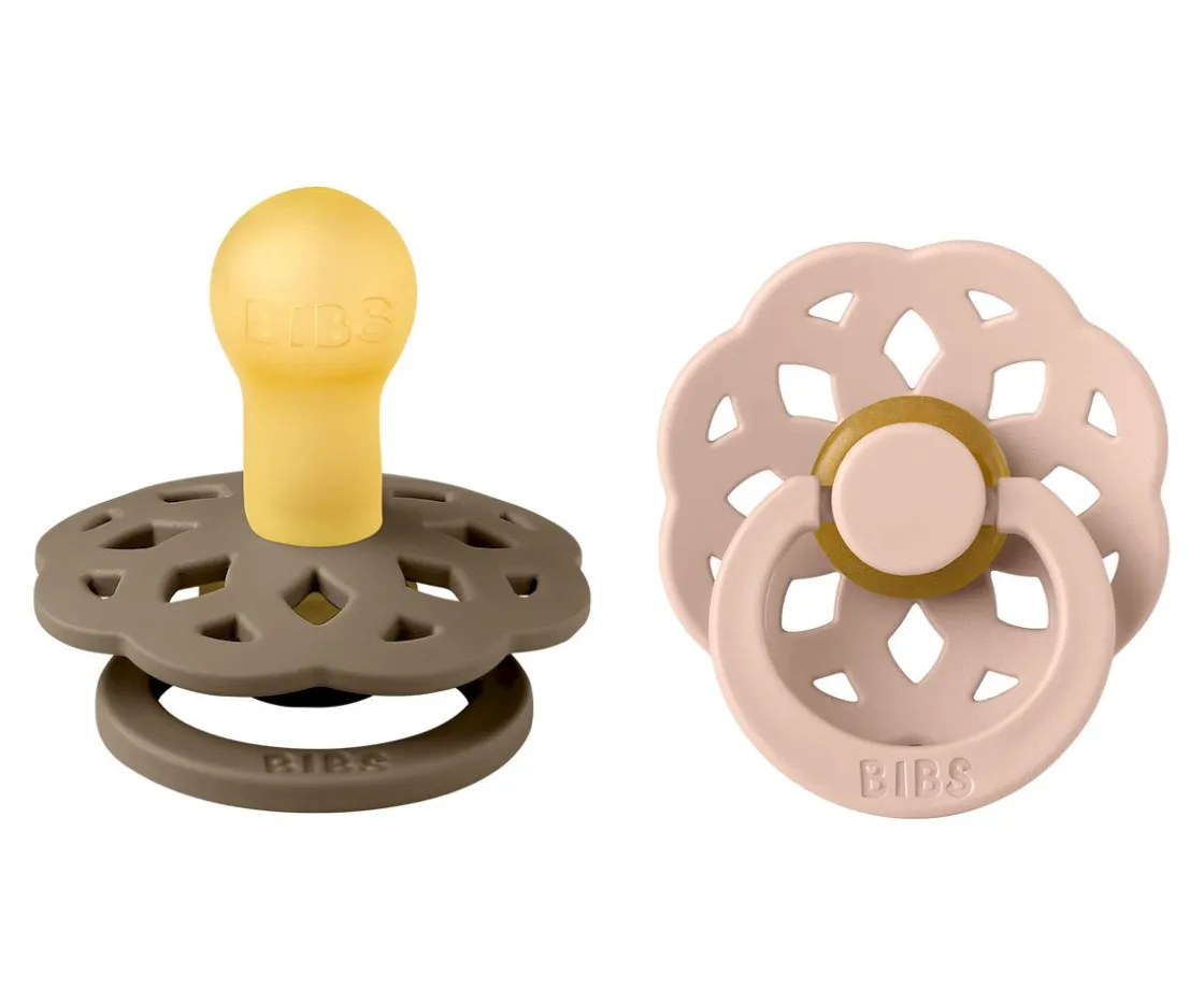 BIBS 2 Chupetes Boheme Dark Oak/Blush^ Chupetes Con Diseños