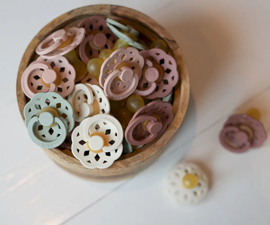 BIBS 2 Chupetes Boheme Dark Oak/Blush^ Chupetes Con Diseños