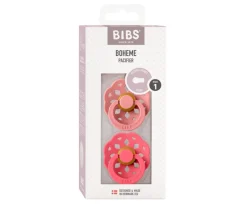 BIBS 2 Chupetes Boheme Dusty Pink/Coral^ Chupetes Con Diseños