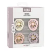 BIBS 4 Chupetes Boheme Ivory/Blush/Blossom/Dusky Lilac^ Chupetes Con Diseños