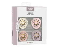 BIBS 4 Chupetes Boheme Ivory/Blush/Blossom/Dusky Lilac^ Chupetes Con Diseños