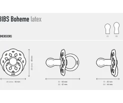 BIBS 2 Chupetes Boheme Nocturnos Sage/Cloud^ Chupetes Con Diseños