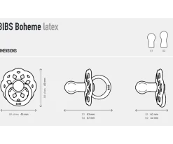 BIBS 2 Chupetes Boheme Sage/Cloud^ Chupetes Con Diseños
