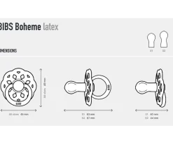 BIBS 2 Chupetes Boheme White/Sunshine^ Chupetes Con Diseños