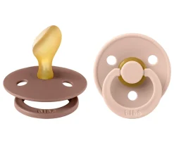 BIBS 2 Chupetes Colour Anatómica Blush/Woodchuck^ Chupetes Con Diseños