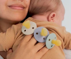 BIBS 2 Chupetes Colour Anatómica Iron/Baby Blue^ Chupetes Con Diseños