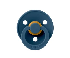 BIBS 2 Chupetes Colour Round Dusty Blue/Steel Blue^ Chupetes Con Diseños