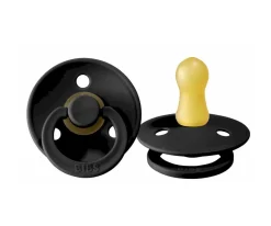 BIBS 2 Chupetes Colour Round Black/White^ Chupetes Con Diseños