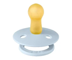 BIBS 2 Chupetes Colour Round White/Baby Blue^ Chupetes Con Diseños