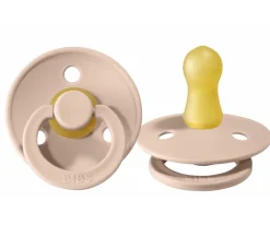 BIBS 2 Chupetes Colour Round Blush/Ivory^ Chupetes Con Diseños