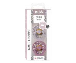Bibs Liberty 2 Chupetes BIBS Colour Round Liberty Capel Fossil Grey Mix^ Chupetes Con Diseños