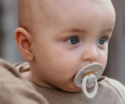 BIBS 2 Chupetes Colour Round Iron/Baby Blue^ Chupetes Con Diseños