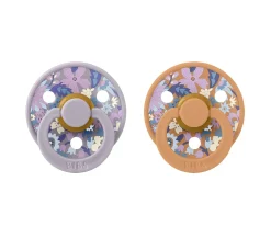 BIBS 2 Chupetes Colour Round Liberty June Blossom Pumpkin Mix^ Chupetes Con Diseños