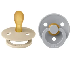 BIBS 2 Chupetes Colour Simétrica Vanilla/Cloud^ Chupetes Con Diseños