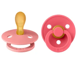 BIBS 2 Chupetes Colour Simétrica Dusty Pink/Coral^ Chupetes Con Diseños