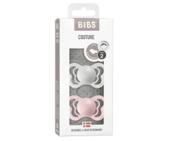 BIBS 2 Chupetes Couture Haze/Blossom Látex^ Chupetes Con Diseños