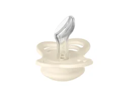 BIBS 2 Chupetes Couture Ivory/Blush Silicona^ Chupetes Con Diseños