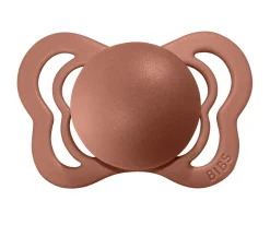 BIBS 2 Chupetes Couture Peach/Woodchuck Látex^ Chupetes Con Diseños