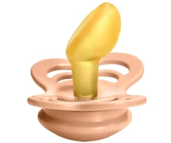 BIBS 2 Chupetes Couture Peach/Woodchuck Látex^ Chupetes Con Diseños