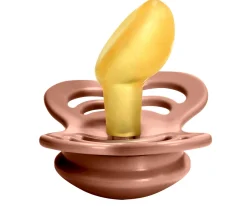 BIBS 2 Chupetes Couture Peach/Woodchuck Látex^ Chupetes Con Diseños