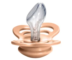 BIBS 2 Chupetes Couture Pink Plum/Peach Silicona^ Chupetes Con Diseños