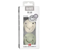 BIBS 2 Chupetes De Lux Ivory/Sage Silicona^ Chupetes Con Diseños