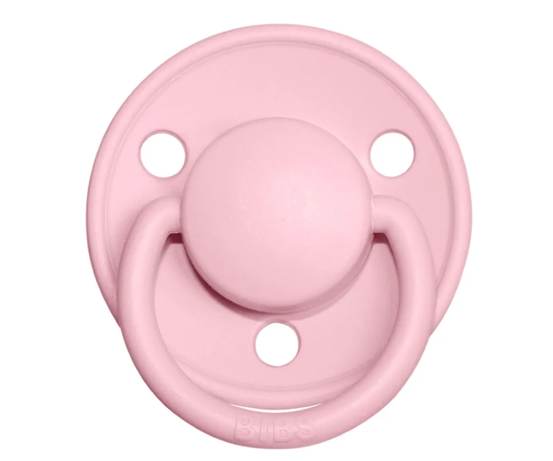 BIBS 2 Chupetes De Lux Ivory/Baby Pink Silicona^ Chupetes Con Diseños