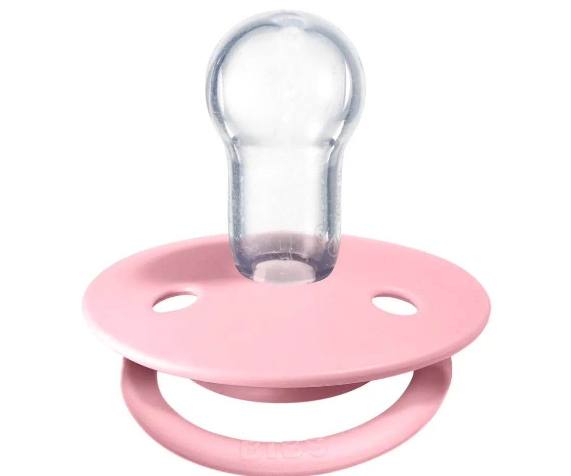 BIBS 2 Chupetes De Lux Ivory/Baby Pink Silicona^ Chupetes Con Diseños