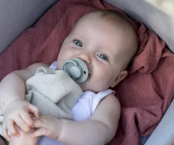 BIBS 2 Chupetes De Lux Mustard/Petrol Silicona^ Chupetes Con Diseños