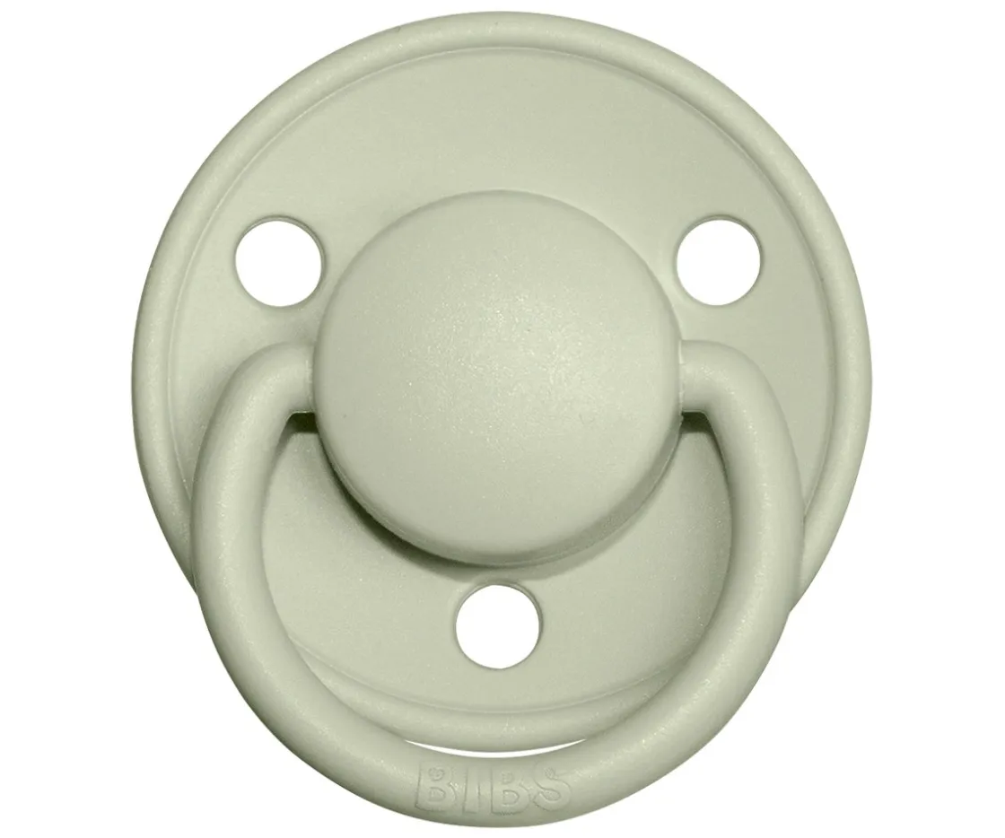 BIBS 2 Chupetes De Lux Sage/Hunter Green Silicona^ Chupetes Con Diseños