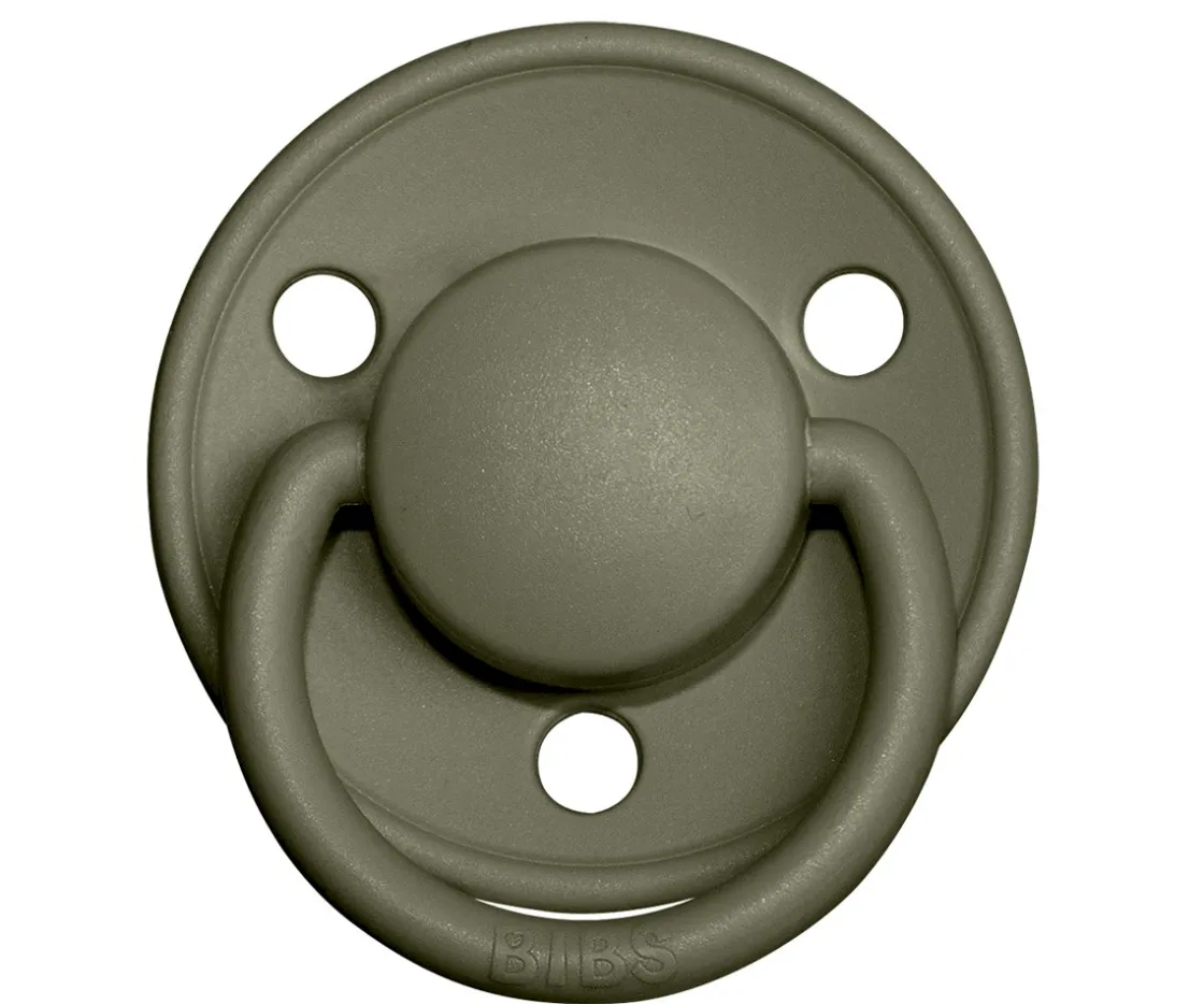 BIBS 2 Chupetes De Lux Sage/Hunter Green Silicona^ Chupetes Con Diseños