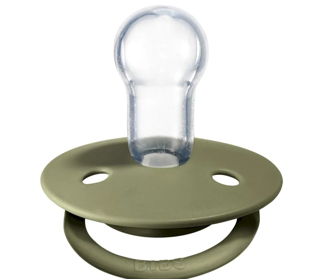 BIBS 2 Chupetes De Lux Sage/Hunter Green Silicona^ Chupetes Con Diseños